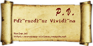 Pórszász Viviána névjegykártya